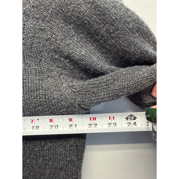 Cabi Charcoal Gray V Neck 3/4 Sleeve Button Front Cardigan Sweater Women's L - Picture 5 of 8